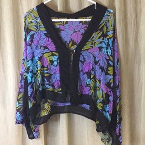 Semi-sheer Floral Shrug